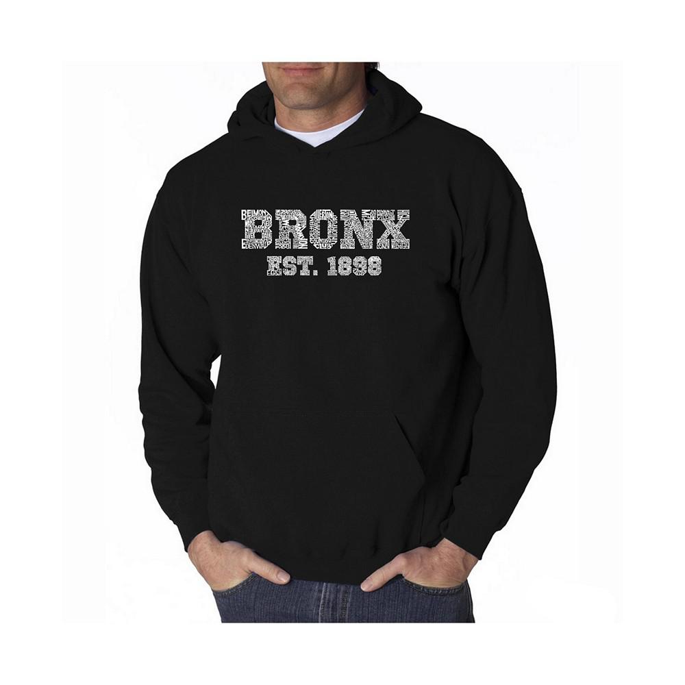 LA Pop Art Men's Word Art Hoodie - Popular Bronx, NY Neighborhoods