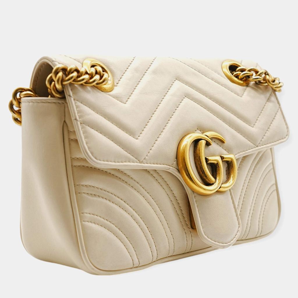 Gucci Gucci Marmont White Small Shoulder Bag
