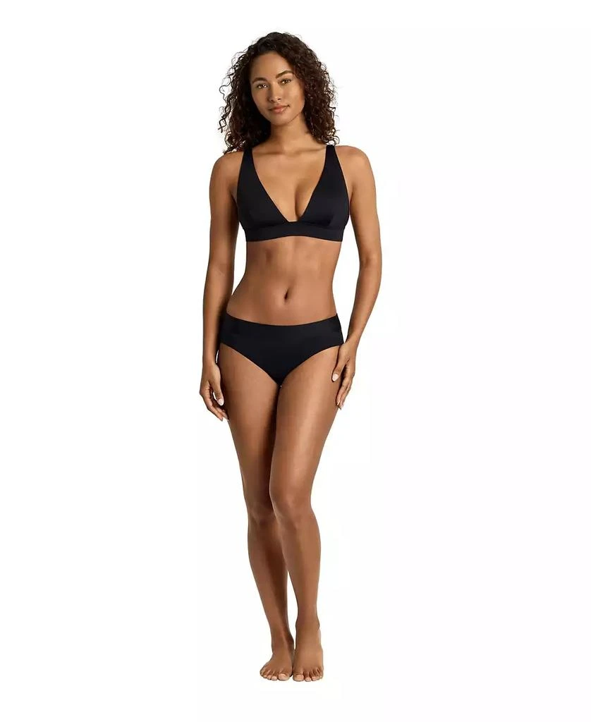 Ralph Lauren Women
s Solid Black Classic Band Swim Hipster