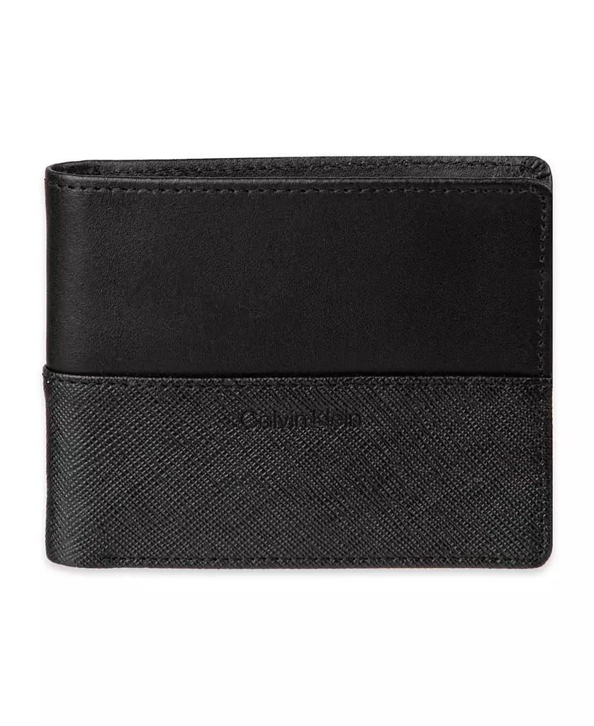Calvin Klein Men's RFID Overlapping Saffiano Slimfold Wallet