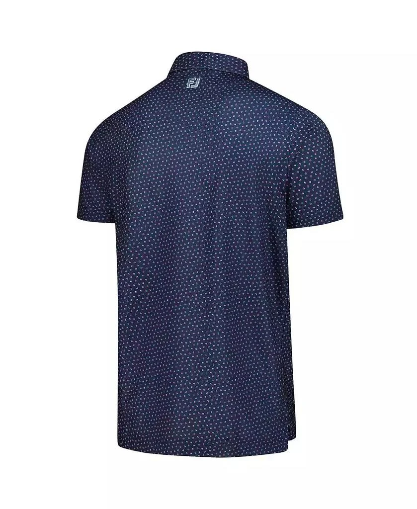 FootJoy Men's Navy THE PLAYERS ProDry Bounce Print Stretch Pique Polo Shirt 3