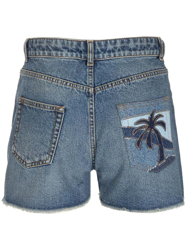 Palm Angels Palm Angels Embroidered Denim Shorts 2