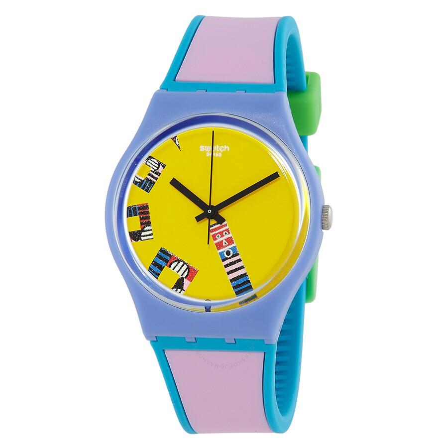 Swatch Tatham & O'Sullivan Serious Action Yellow Dial Quartz Unisex Watch GZ342