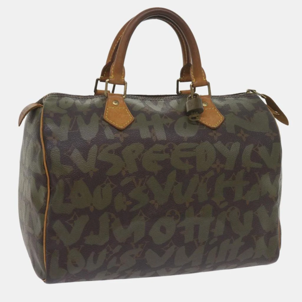 Louis Vuitton Louis Vuitton Brown Canvas Speedy 30 Satchel Bag 3