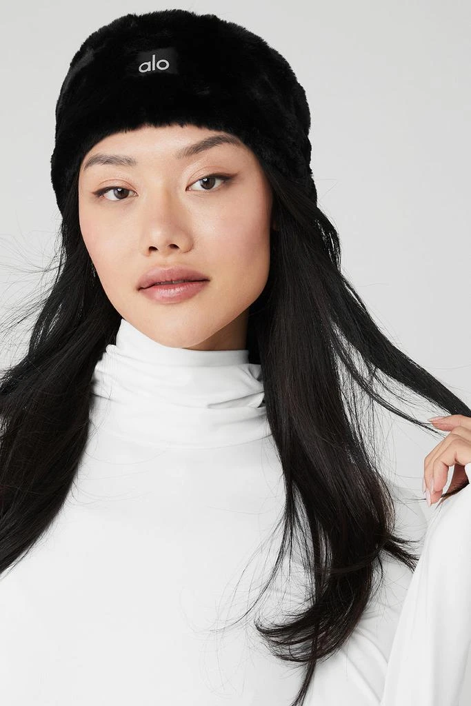 Alo Faux Fur Ear Warmers - Black 2