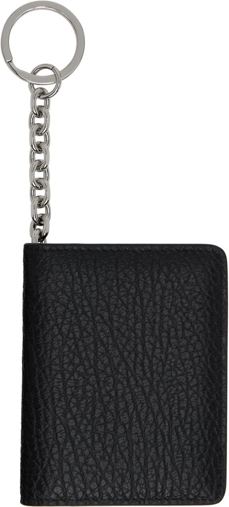 MAISON MARGIELA Black Four Stitches Keyring Card Holder