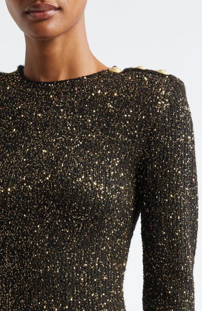 L'Agence Cherry Sequin Long Sleeve Body-Con Minidress 4