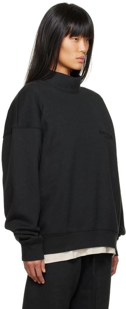 Essentials Black Mock Neck Sweatshirt 2
