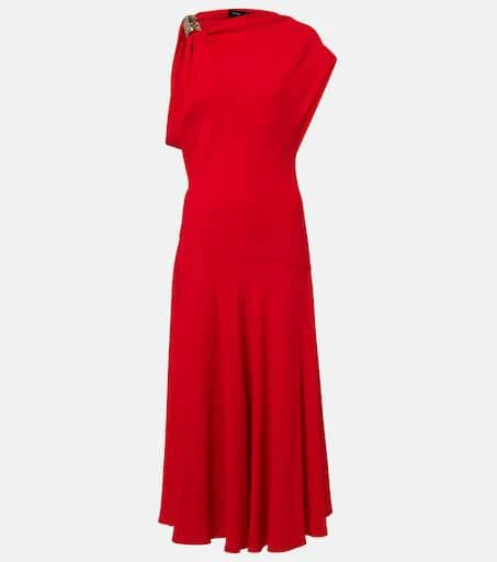 Shop Rue asymmetric crêpe maxi dress on Sale at BeyondStyle – Get