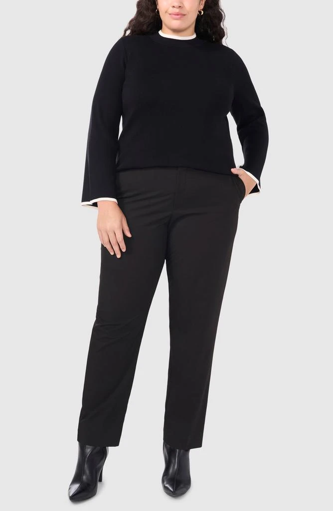 Halogen Tipped Flare Cuff Mock Neck Sweater 4
