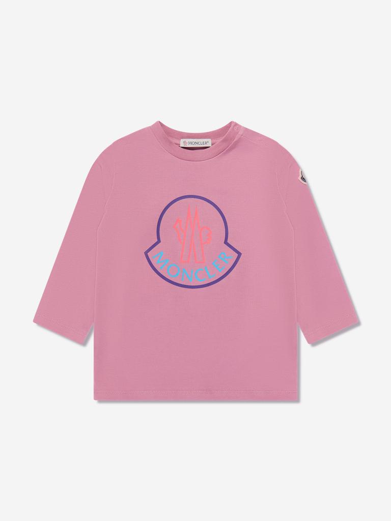 MONCLER ピンク Tシャツ　8A Moncler Pink Logo T-Shirt Size X-Small E10938086261-V8002