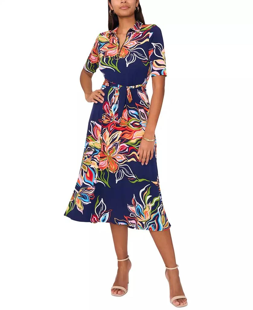 MSK Women's Floral-Print Midi Dress 1