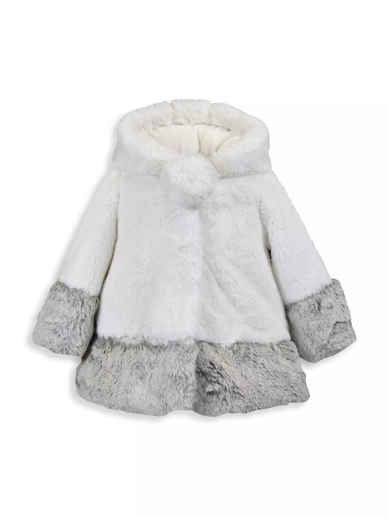 Widgeon Baby's, Little Girl's & Girl's American Widgeon Faux Fur Colorblock A-line Coat