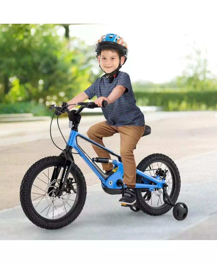 HONGGE 16 Inch Kids Bike Adjustable with Shock Absorber and Bell for Aged 4 to 7-16 inches