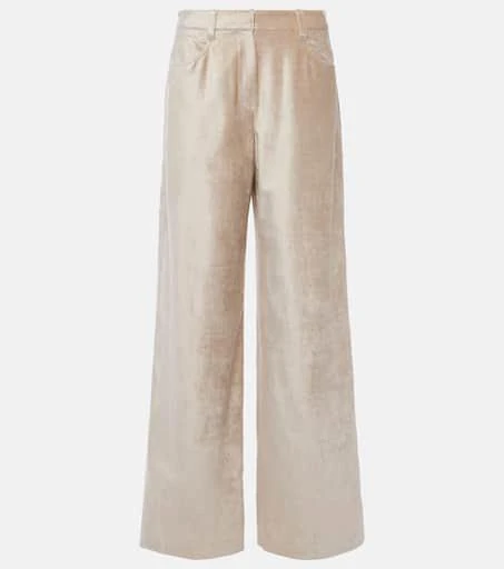 Brunello Cucinelli Cotton-blend wide-leg pants 1
