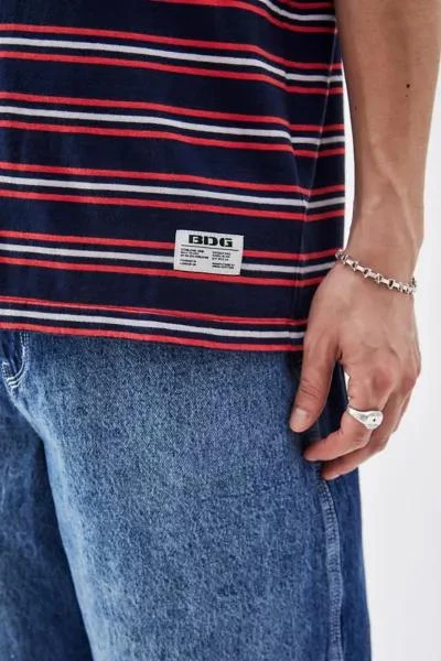 BDG BDG Navy & Red Striped Tee 3