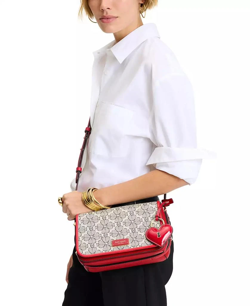 Kate Spade Liv Valentine's Day Spade Flower Canvas Crossbody Bag 2