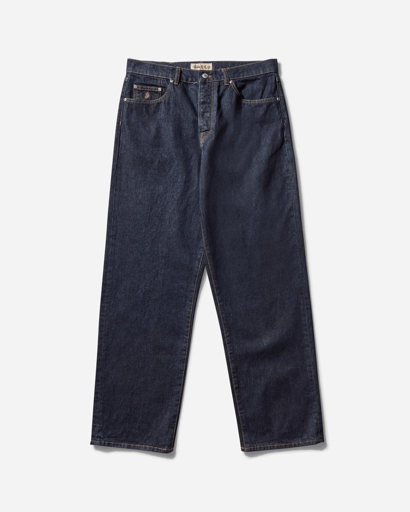 STUSSY Men's Big Ol' Jeans Blue Rinsed Indigo