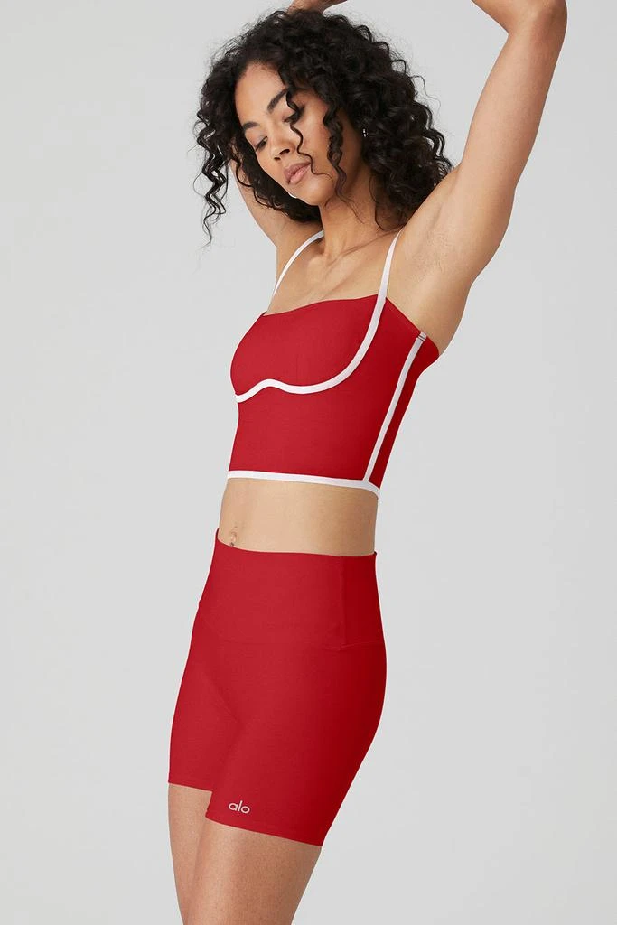 Alo Airbrush Streamlined Bra Tank - Classic Red/White 3