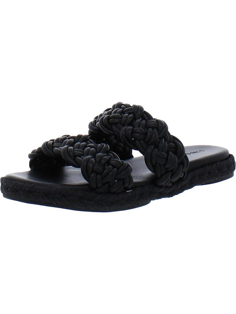 Vince Sullivan Womens Leather Slip On Slide Sandals 1