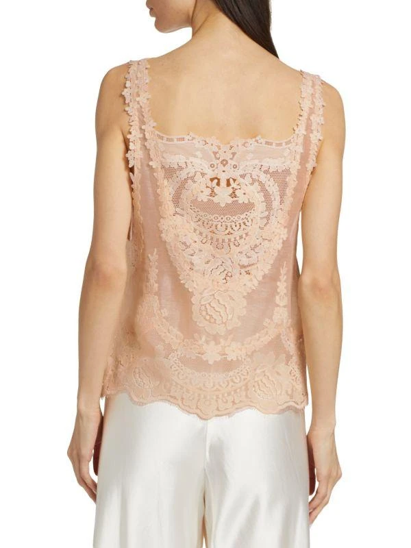 Zimmermann Natura Linen-Silk Lace Tank Top 2