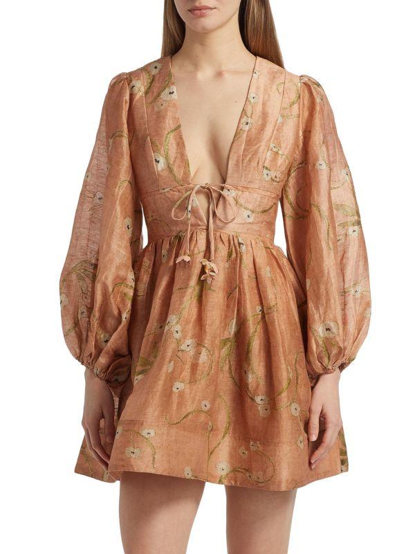 Zimmermann Illuminate Printed Minidress