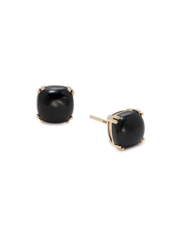 Saks Fifth Avenue Eclipse 14K Yellow Gold 
Onyx Stud Earrings 1