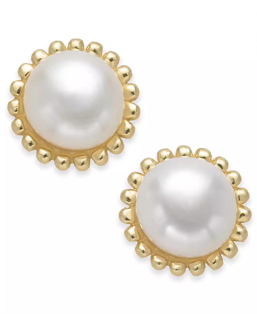 Giani Bernini Giani Bernini Freshwater Pearl (5mm) Stud Earrings in 18k Gold-Plated Sterling Silver, Created for Macy's