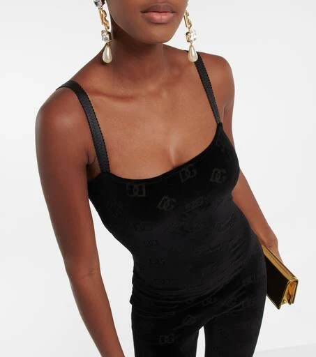Dolce & Gabbana Logo cotton and silk jumpsuit 4