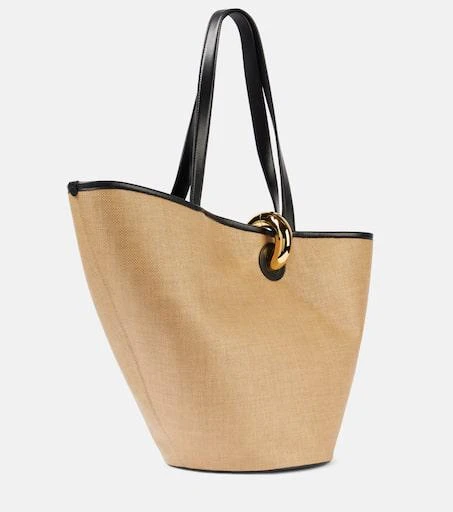 Jacquemus Le Bambola leather-trimmed basket bag 4