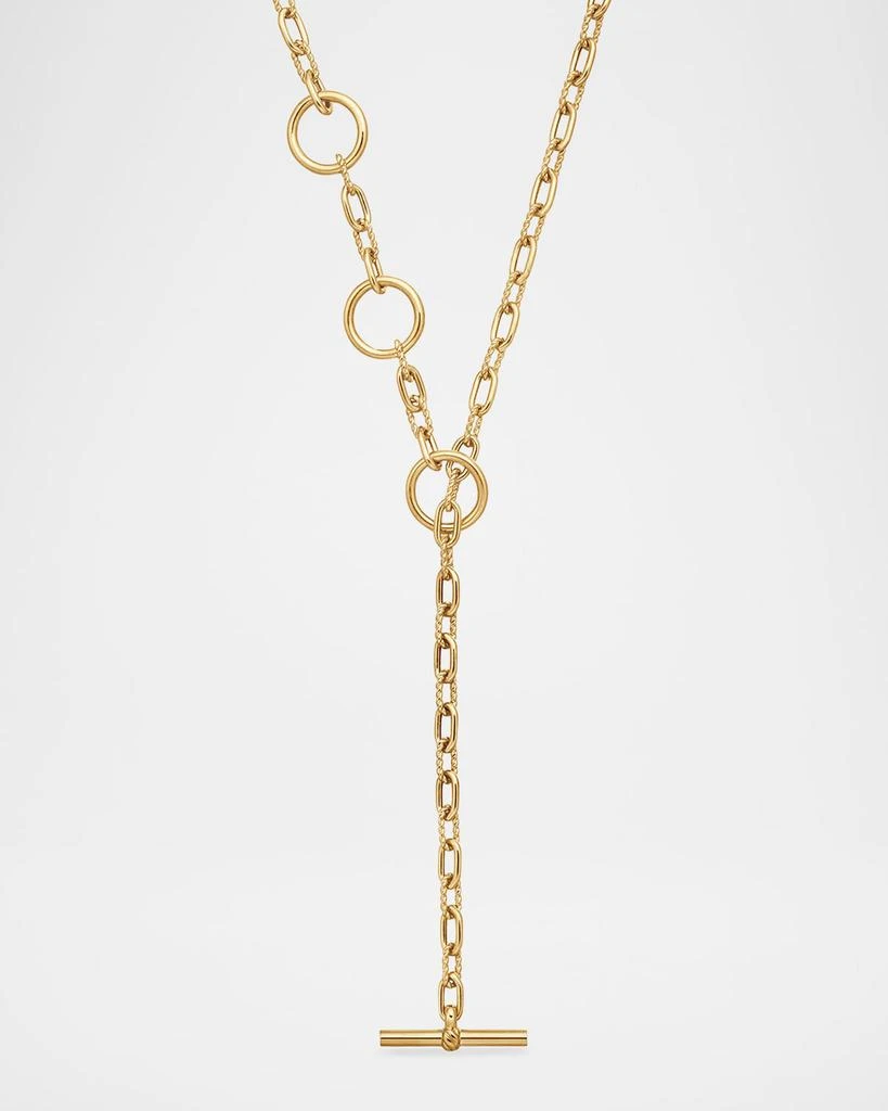 David Yurman DY Madison Three Ring Chain Necklace in 18K Gold, 3.9mm, 20"L