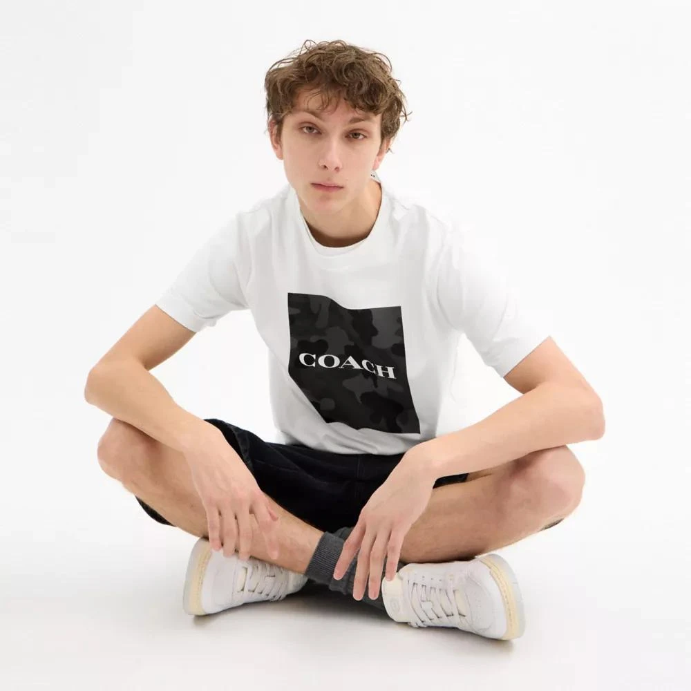 Coach Camo Classic T Shirt In Organic Cotton 4
