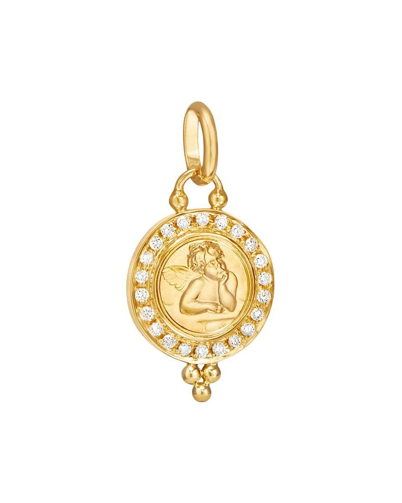 Temple St. Clair 18K Gold 10mm Angel Pendant with Diamond Pavé 6