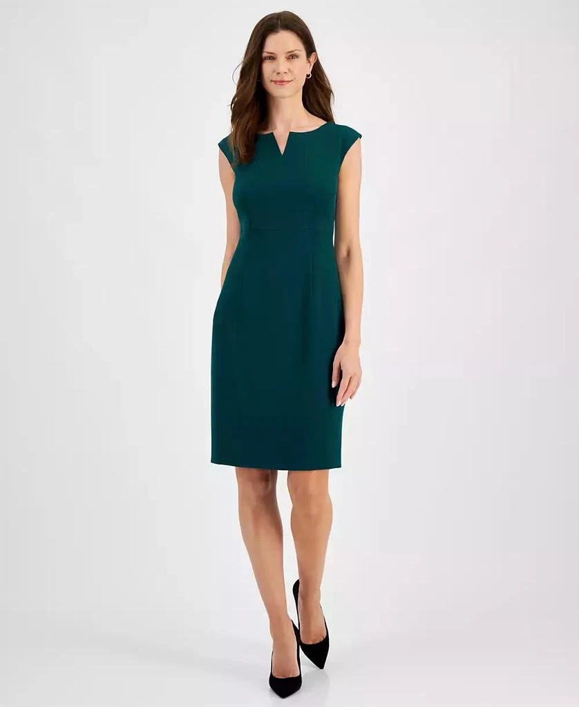 Kasper Petite Notch-Neck Sheath Dress 1
