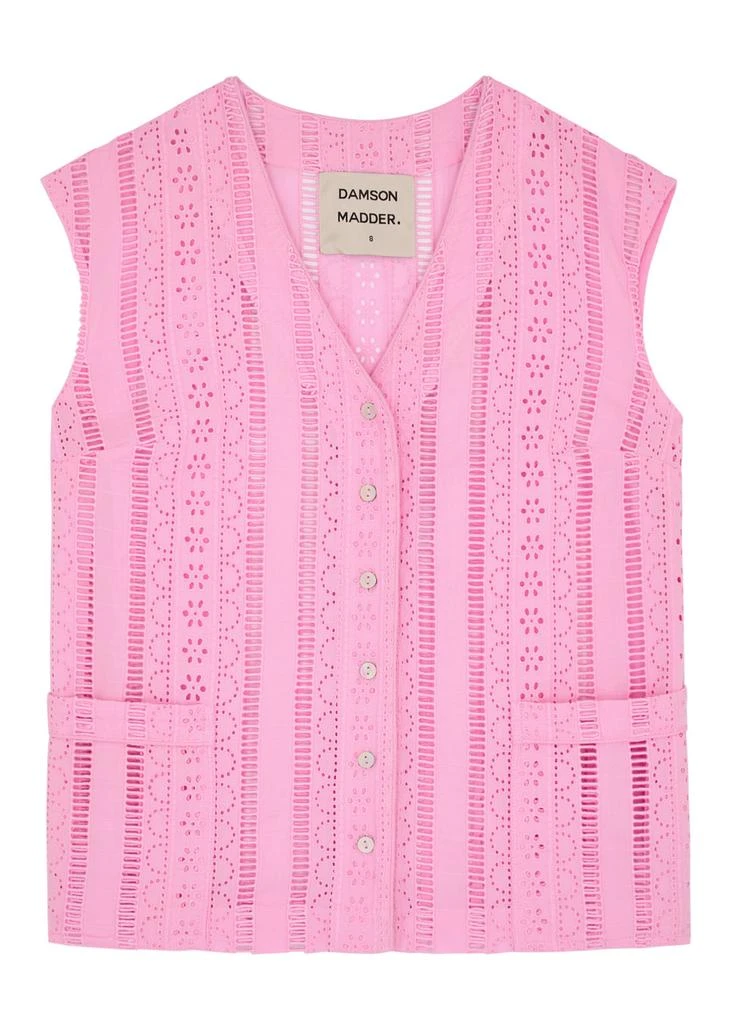 DAMSON MADDER Alys broderie anglaise cotton waistcoat 1