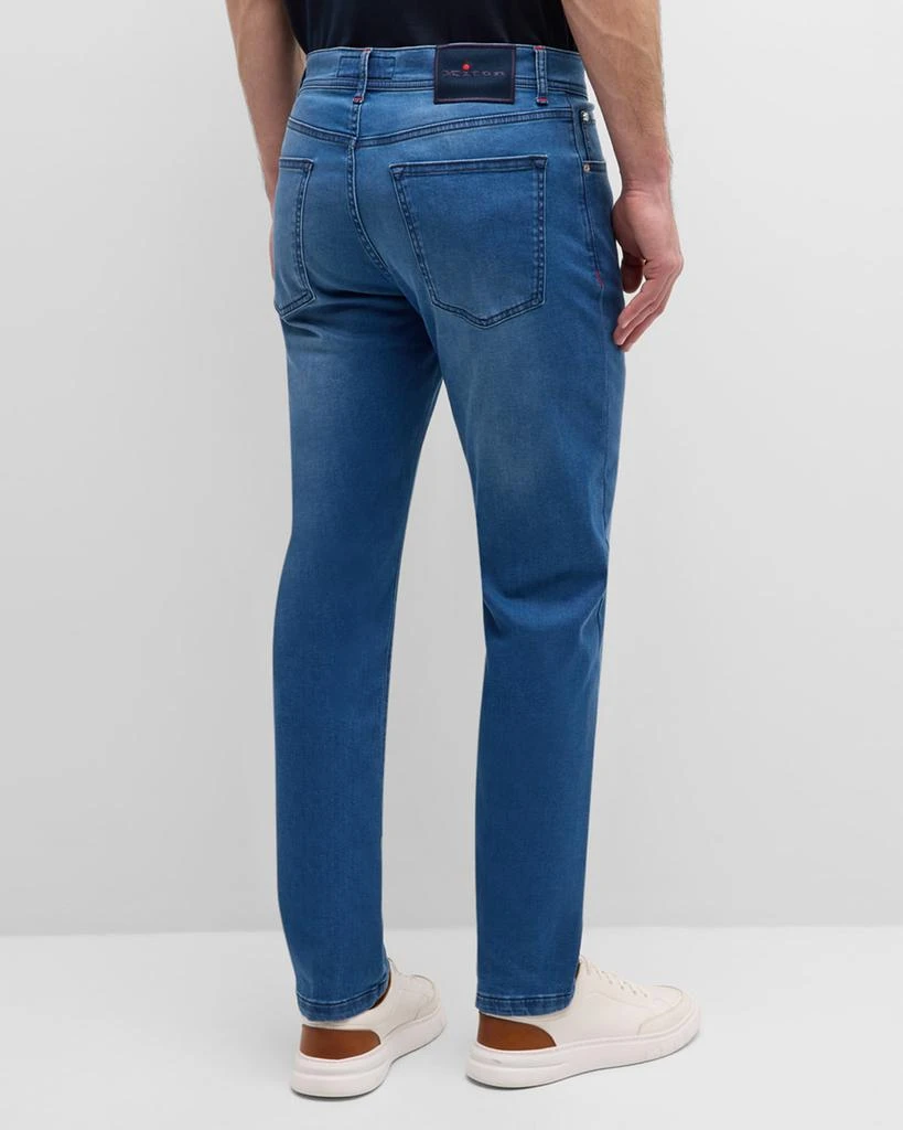 Kiton Men's Slim-Straight Light-Wash Jeans 3