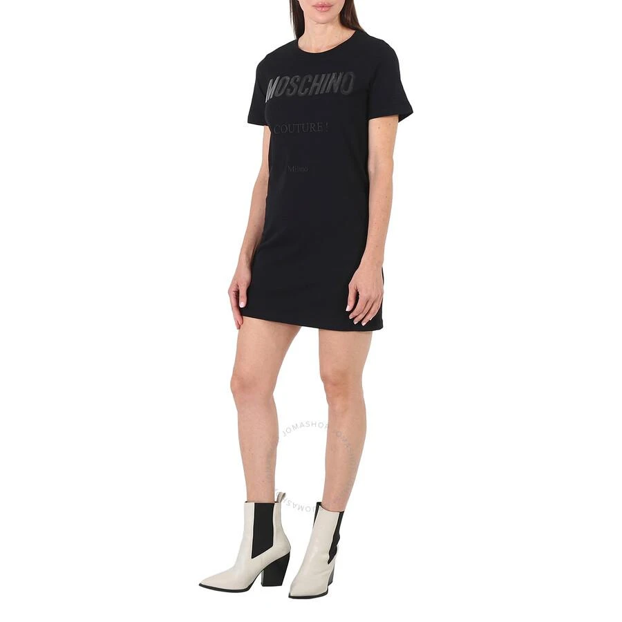 Moschino Ladies Fantasy Print Black Couture Short-Sleeve T-Shirt Dress 3