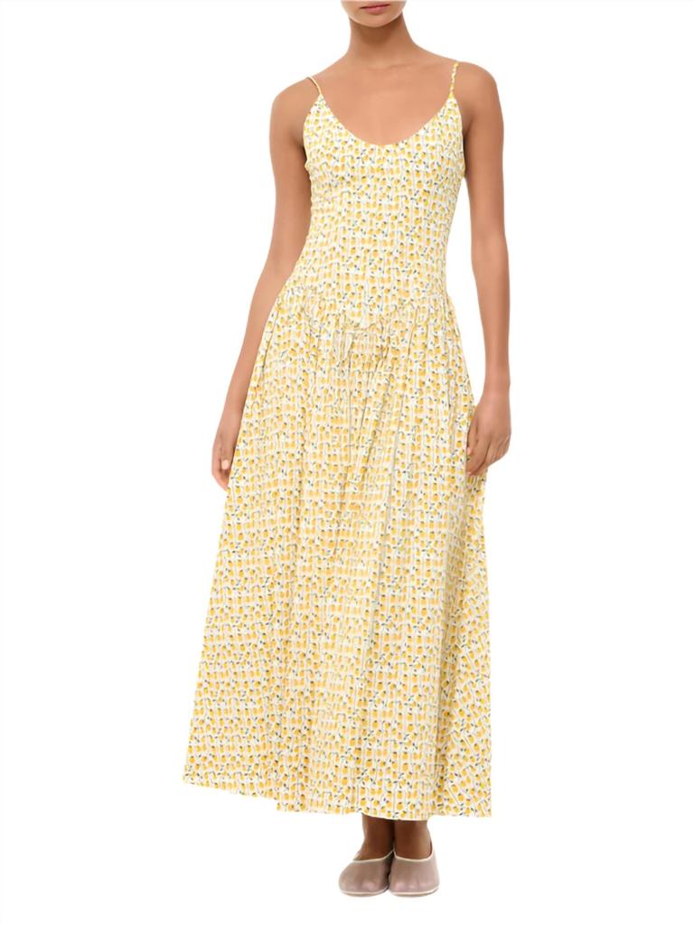 【関税込み】Staud ホワイト Daniela ミディアムドレス White Daniela Midi Dress by Staud on Sale