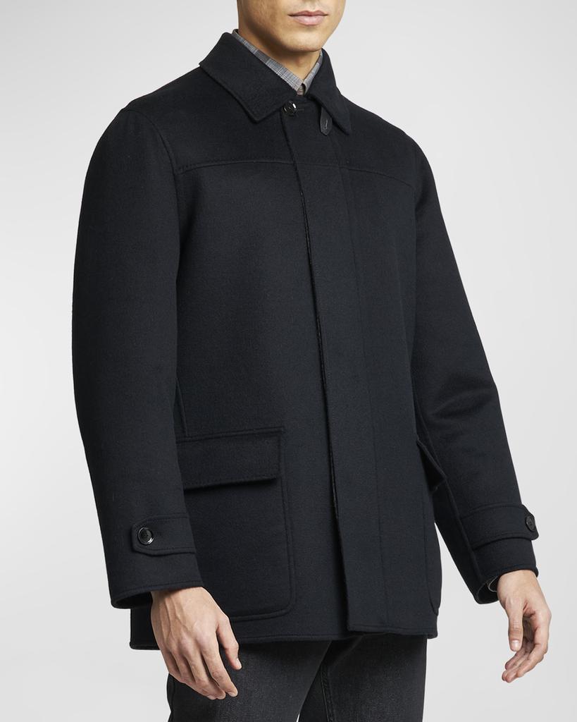 Brioni Men's Cashmere Double-Face Car Coat