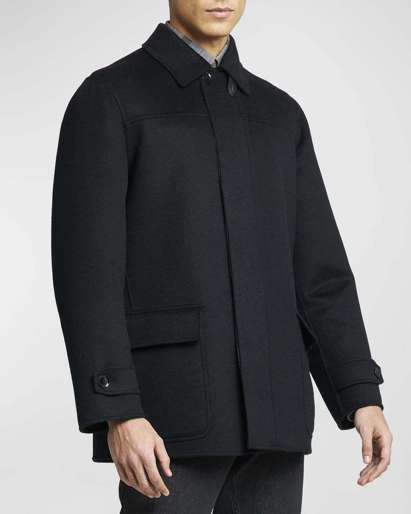 Brioni Men's Cashmere Double-Face Car Coat 4