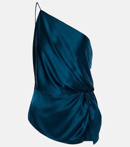 The Sei Gathered silk satin top 1