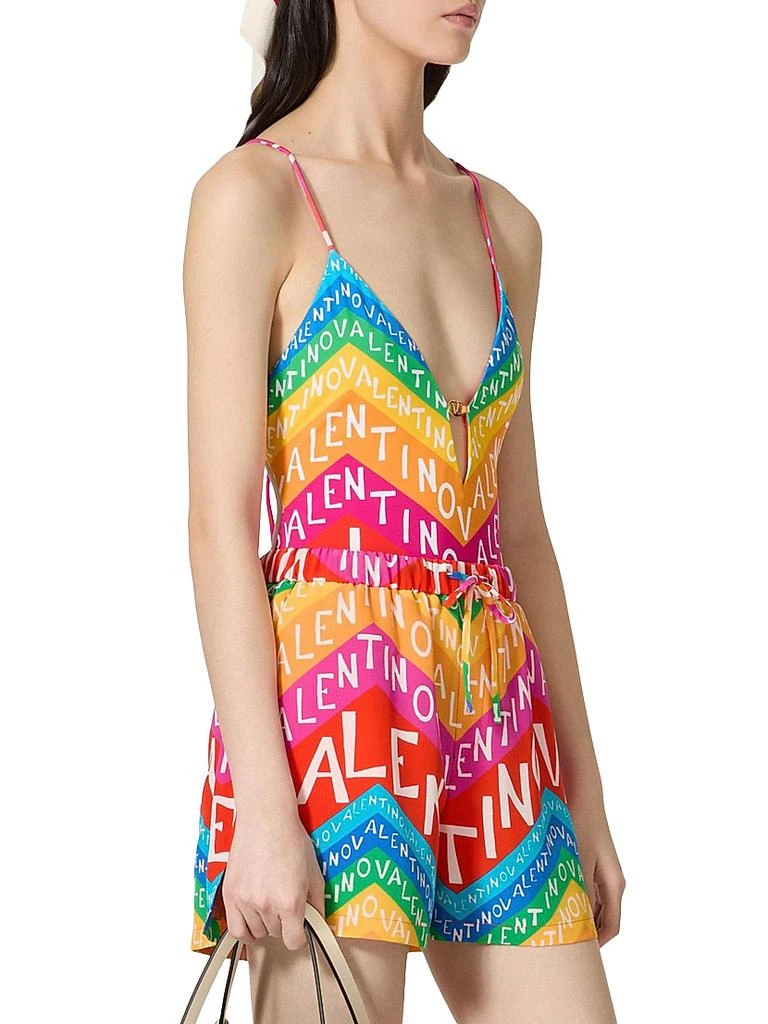 Valentino Chevron Lycra 24 One-Piece Swimsuit 2