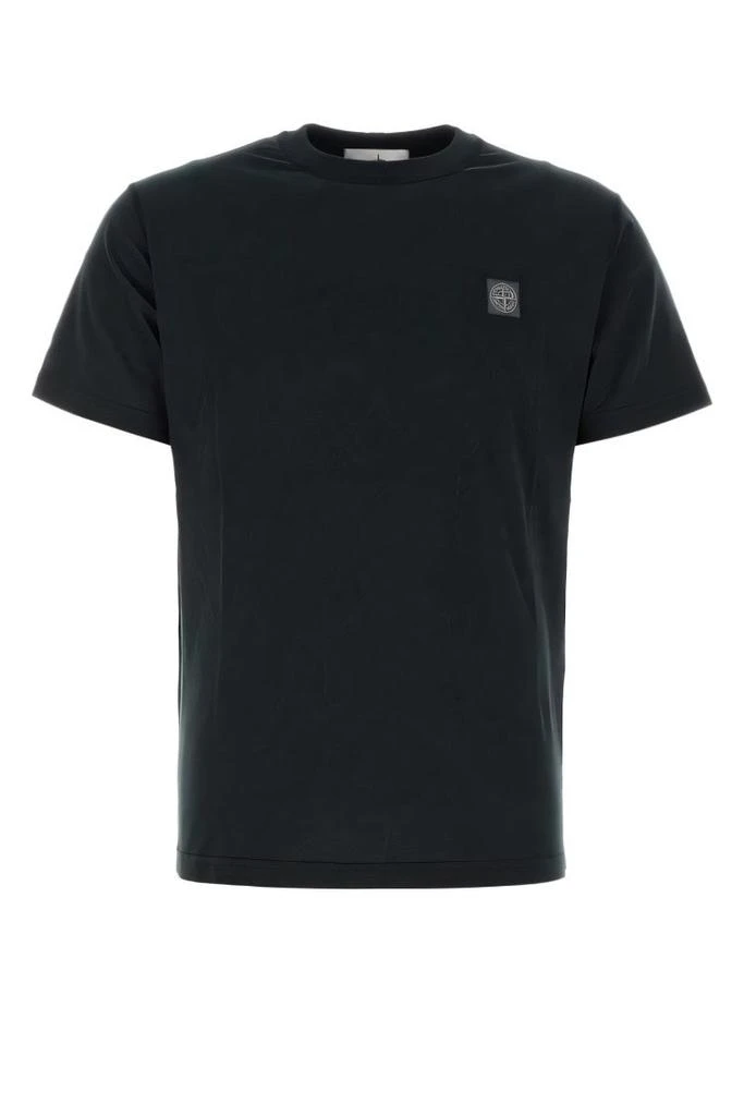 Stone Island Fitted Black Cotton T-Shirt