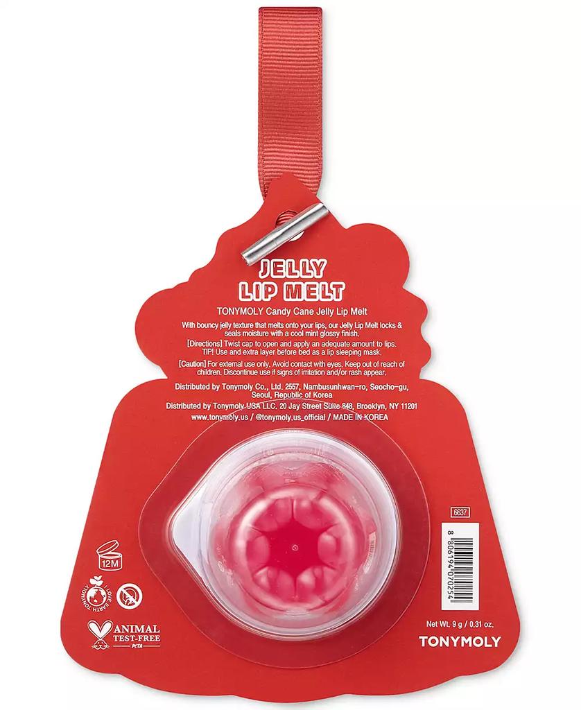 TONYMOLY Candy Cane Jelly Lip Melt Ornament