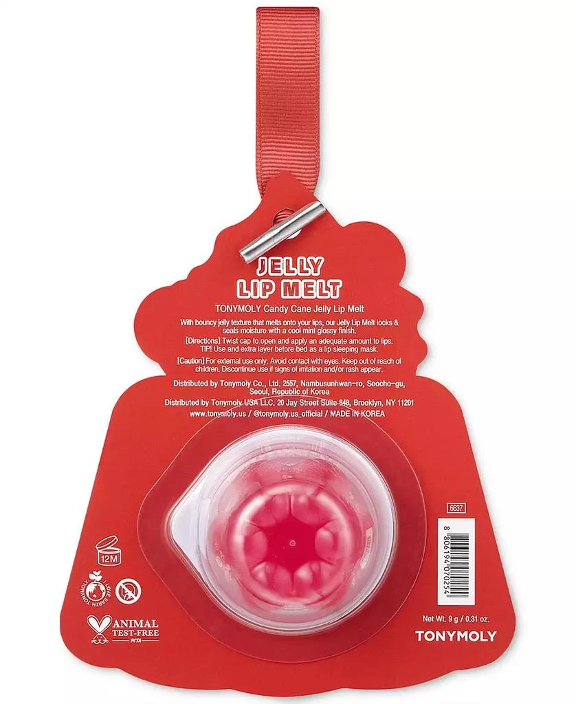 TONYMOLY Candy Cane Jelly Lip Melt Ornament 2