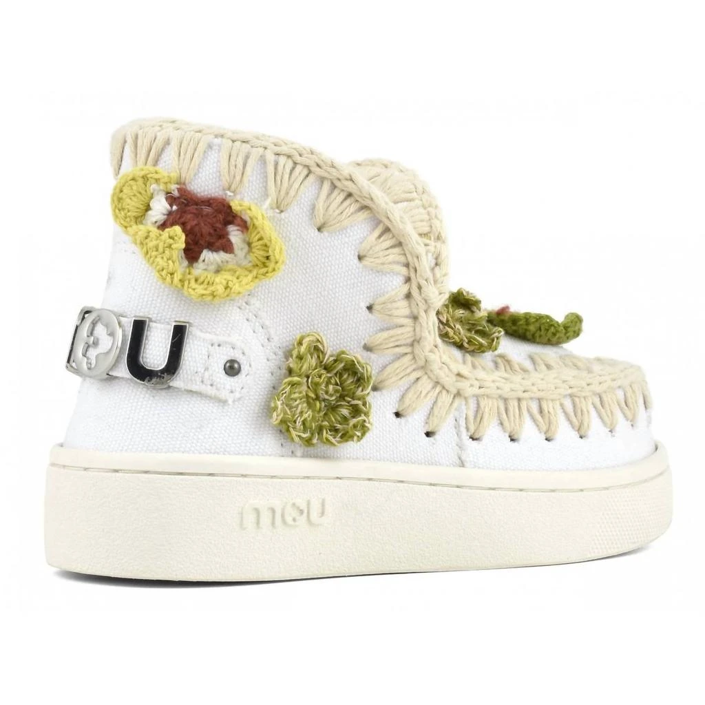 Mou Mou - KIDS SUMMER ESKIMO SNEAKER WITH CROCHET BUTTERFLIES 4