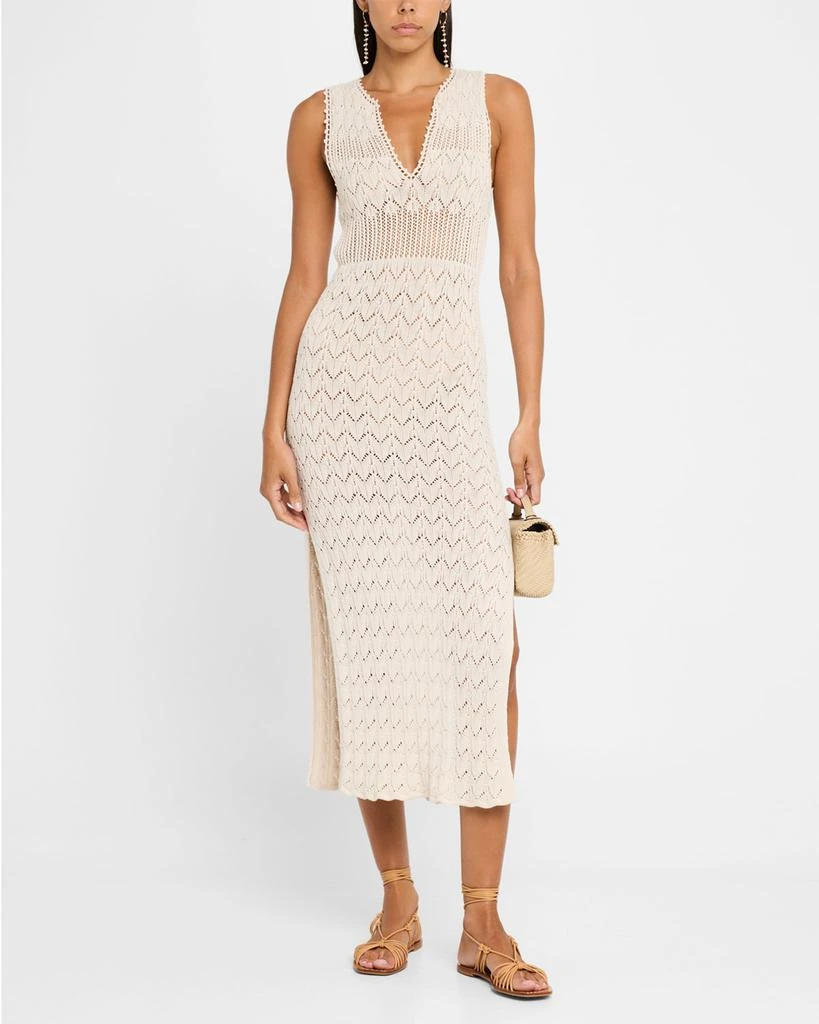 VANESSA BRUNO Elka Sleeveless Pointelle-Knit Midi Dress 4