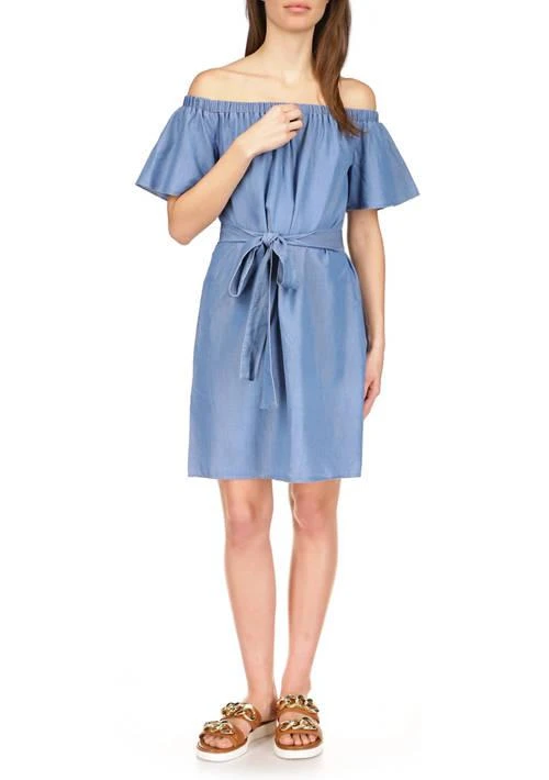 Michael Kors Michael Kors Womens Tencel Off The Shoulder Mini Dress 1