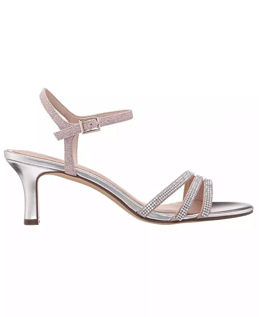 Nina Women's Bettany Mid Heel Crystal Straps Dress Sandals 3