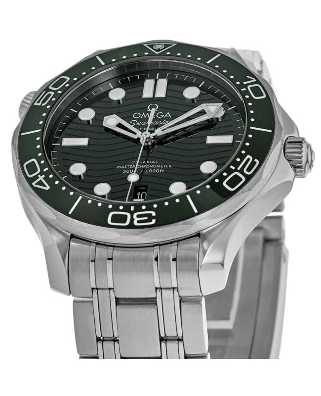 Omega Omega Seamaster Diver 300M Automatic Green Dial Steel Bracelet Men&apos;s Watch 210.30.42.20.10.001 2